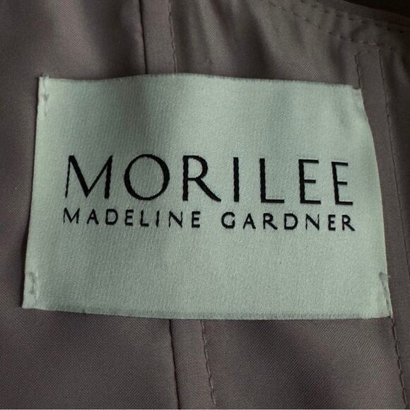 MORILEE Madeline Gardner Long Blush Pink Beaded Halter Dress Size 4 - Picture 8 of 8